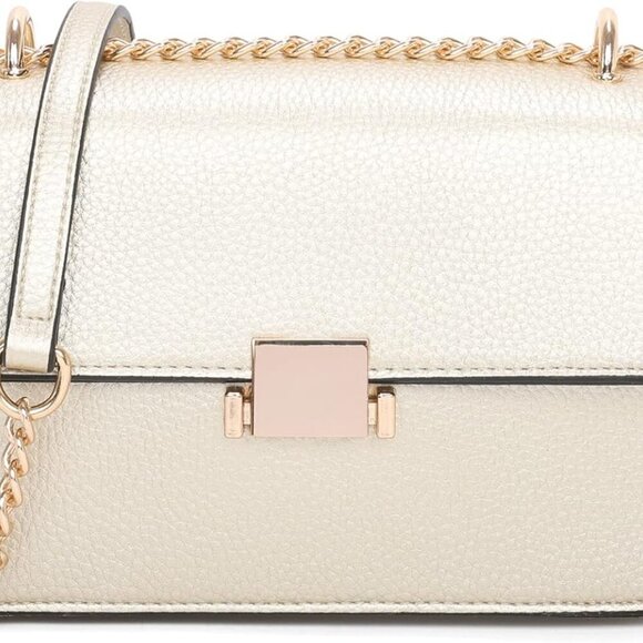 Square Shoulder Bags for Women Chain Strap Crossbody Bag Medium Leather Evening - Picture 1 of 8